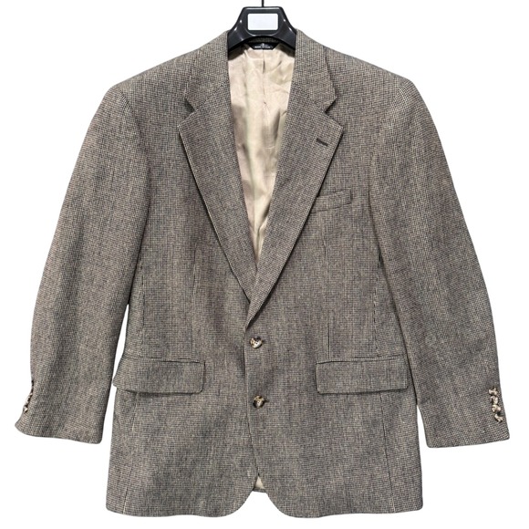 Polo University Club Ralph Lauren Virgin Wool Blazer Sport Coat Mens Houndstooth - Picture 1 of 14